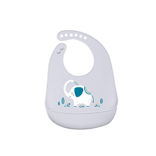 Silicone Bib - Grey Elephant