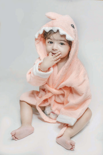 Pink Shark Bath Robe