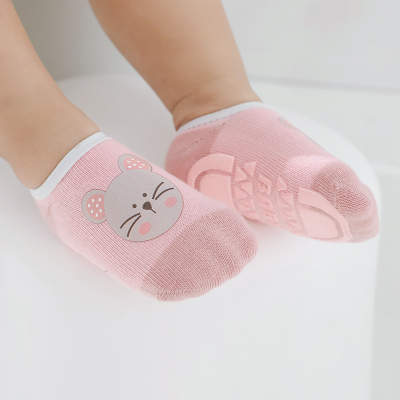 Crew Animal Grey and Pink Socks