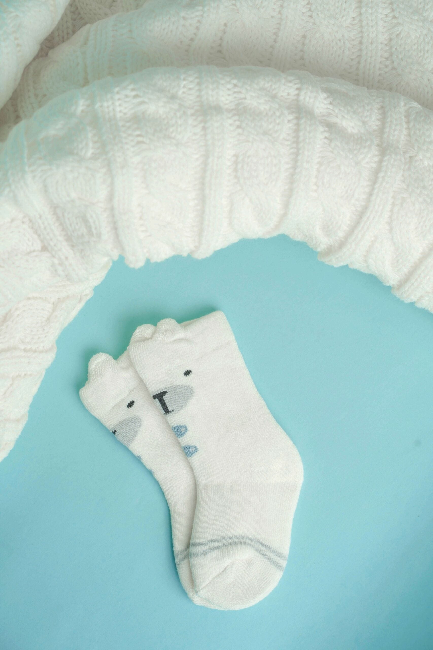 Green White Animal Socks