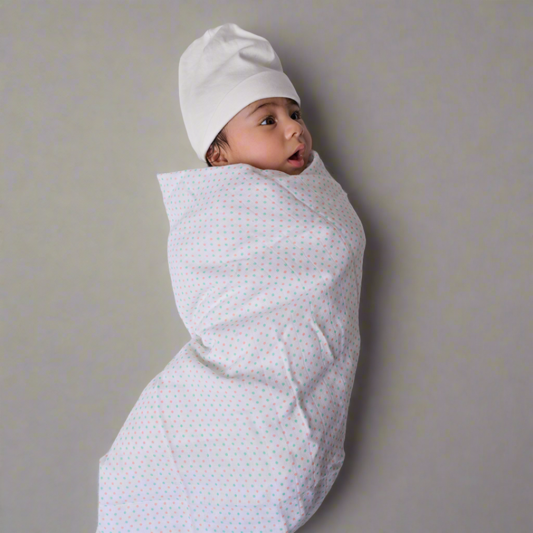 Organic Muslin Swaddle - Polka Polka