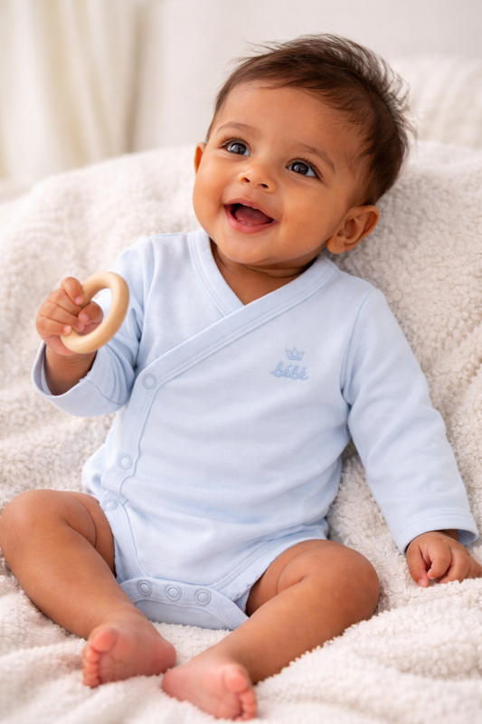 Thread Fairy Kimono Style Bodysuit – Powder Blue