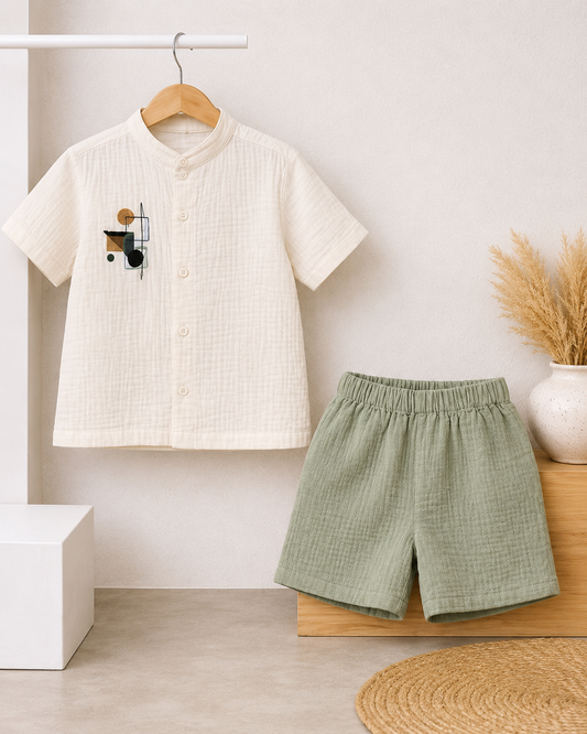 Thread Fairy Ivory and Sage Coord Set