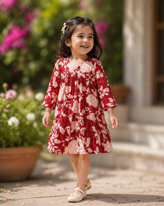Thread Fairy Floral Schiffli Dress
