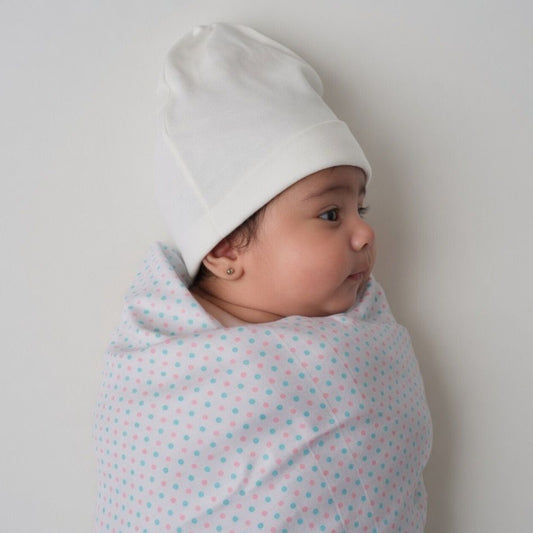Organic Muslin Swaddle - Polka Polka