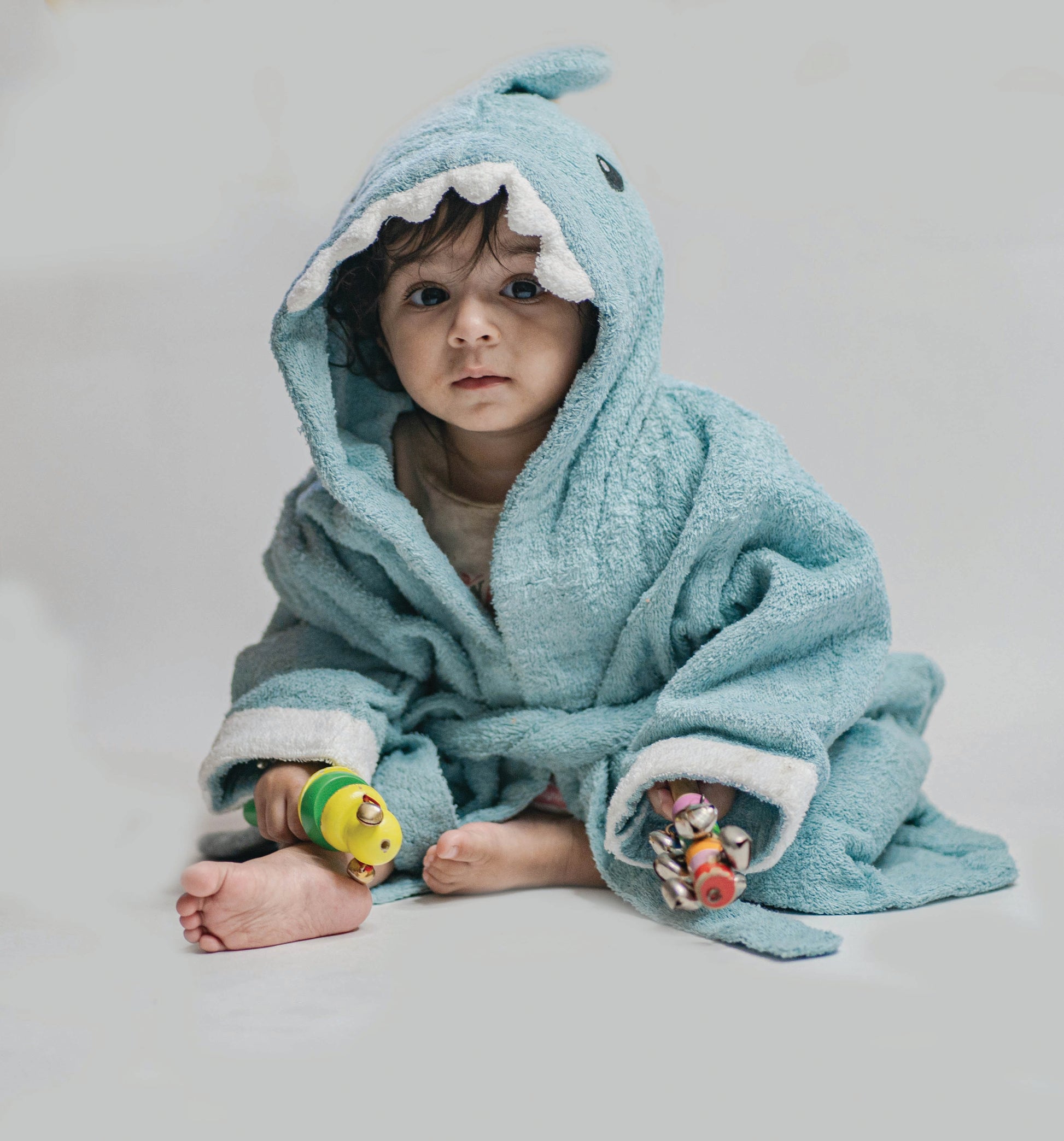 Blue Shark Bath Robe