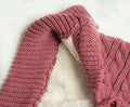 Knit Wool Warm Swaddle Blanket Sleeping Bag Red