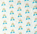 Organic Muslin Blanket - Vibrant Rainbow - Blue