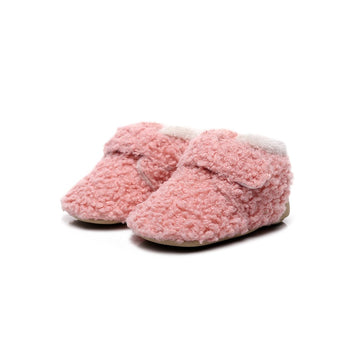 Pink Sherpa Booties