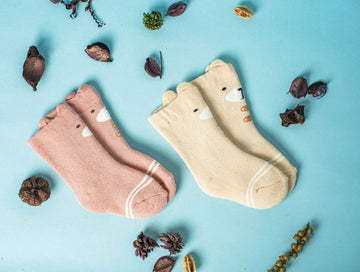 Pink Beige Animal Socks